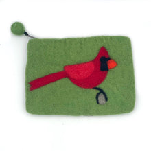 Load image into Gallery viewer, Cardinal Felt Coin Purse: Charcoal
