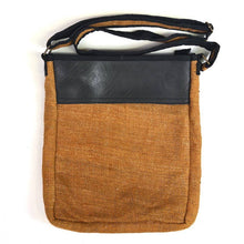 Load image into Gallery viewer, Vegan Recycled Inner Tube and Hemp Urban Crossbody Bag: Charcoal
