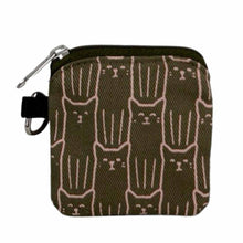 Load image into Gallery viewer, Fabric Earbuds Case - Earbuds Holder - Cute Tech Accessory -Navy Mauve
