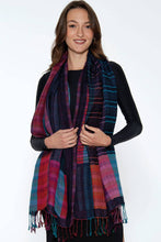Load image into Gallery viewer, Kalya Wool &amp; Cotton Shawl: Black &amp; Silver
