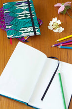 Load image into Gallery viewer, Ghanaian Ankara Cloth Covered Journals - Lined and Unlined: GHC2A  Lined A5 Journal
