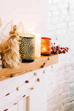 Load image into Gallery viewer, Red &amp; Gold Palm Star Garland

