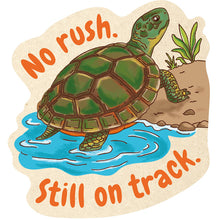 Load image into Gallery viewer, Turtle Sticker - No rush. Still on track. | Woodland Wisdom Collection
