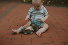 Load image into Gallery viewer, Armadillo Plush Toy – Fair Trade, Organic, Heirloom Soft Toy: Teal/Blue
