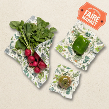 Load image into Gallery viewer, Bees Wrap Reusable Beeswax Food Wraps 3 Pack - Herb Garden
