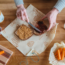 Load image into Gallery viewer, 1 Sandwich Wrap - Honeycomb Print
