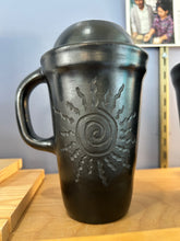 Load image into Gallery viewer, Black Ceramic Travel Mug
