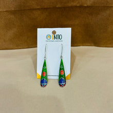 Load image into Gallery viewer, Andean Stone &amp; Sterling Silver Earrings - Long Dangle
