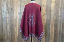 Load image into Gallery viewer, Open Poncho w/ Buckle and Border

