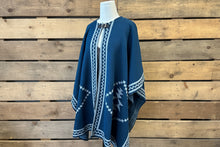 Load image into Gallery viewer, Open Poncho w/ Buckle and Border
