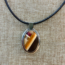 Load image into Gallery viewer, Taracea Wood &amp; Metal Pendant Necklace

