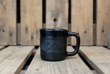 Load image into Gallery viewer, Black Ceramic Handled Mug with Etching
