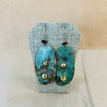 Load image into Gallery viewer, Metal &amp; Stone Dangle Earrings
