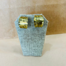 Load image into Gallery viewer, Jicara Metal Etched Hoop Post Earrings
