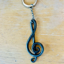 Load image into Gallery viewer, Treble Clef Metal Keychain
