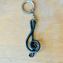 Load image into Gallery viewer, Treble Clef Metal Keychain
