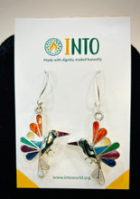 Load image into Gallery viewer, Andean Stone &amp; Sterling Silver Earrings - Hummingbird
