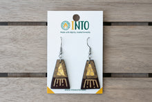 Load image into Gallery viewer, Jicara Dangle with Gold Leaf Earrings
