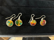 Load image into Gallery viewer, Recycled Clothing &amp; Metal Earrings
