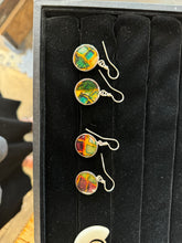 Load image into Gallery viewer, Recycled Clothing &amp; Metal Earrings
