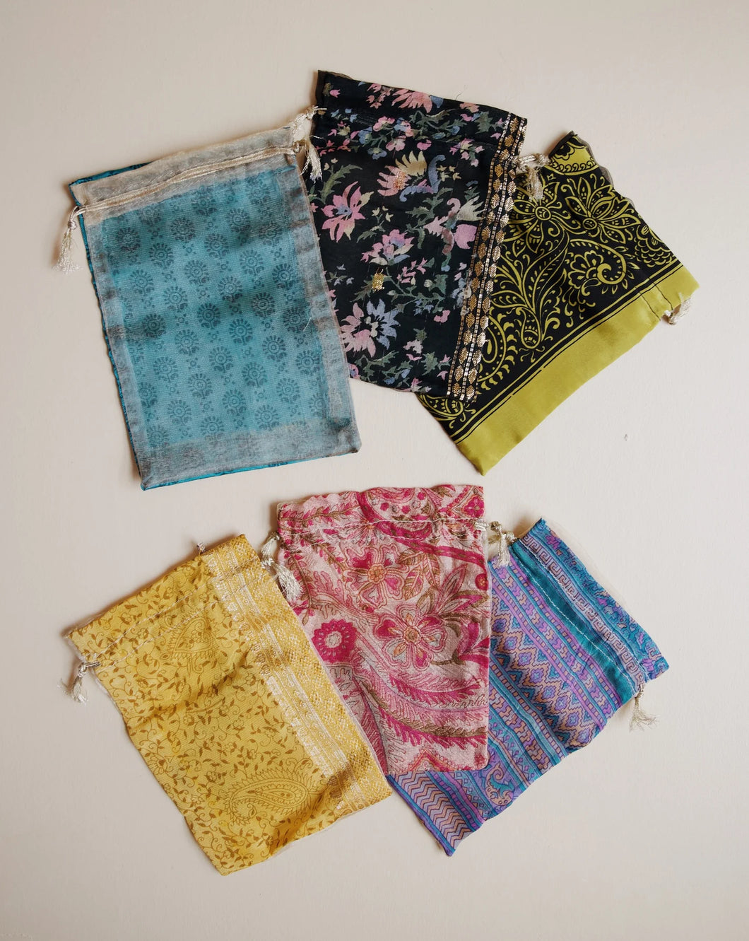 Upcycled Sari Gift Bags - Small