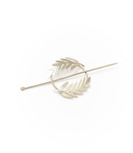 Load image into Gallery viewer, Kavya Hair Slide with Stick - Silver Fern
