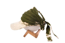 Load image into Gallery viewer, Green Stonewash Solid Color Cap with Headband | Tie at Back
