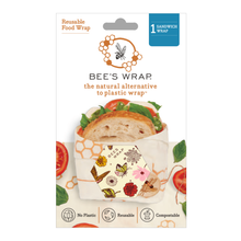 Load image into Gallery viewer, Bees Wrap Reusable Beeswax Sandwich Wrap -Meadow Magic Print
