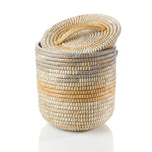Load image into Gallery viewer, Tall Lidded Seashore Basket
