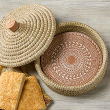 Load image into Gallery viewer, Ancient Wave Lidded Breadwarmer
