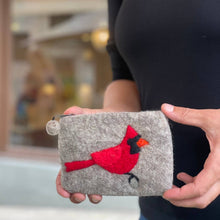 Load image into Gallery viewer, Cardinal Felt Coin Purse: Charcoal
