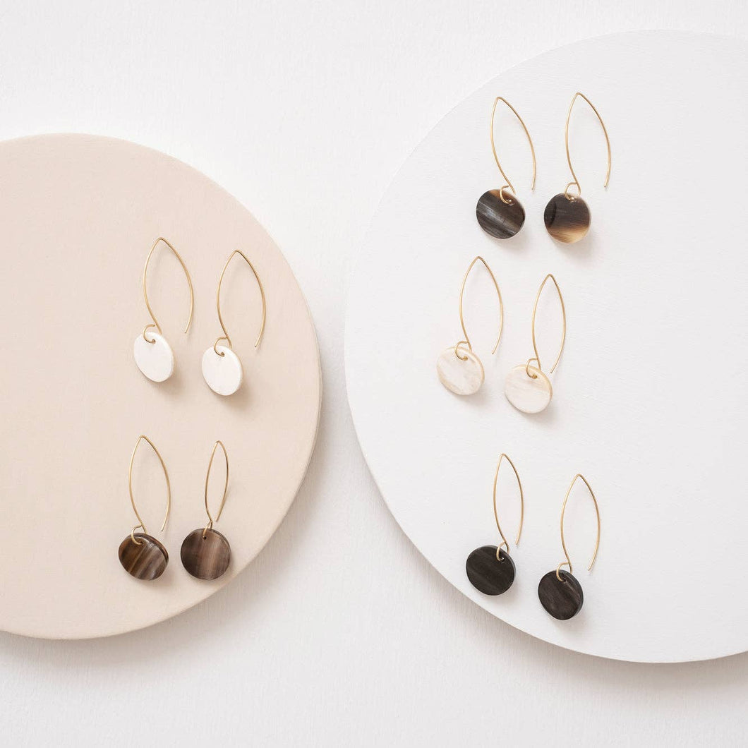 Simple Circle Earrings - Black