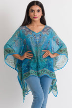 Load image into Gallery viewer, Kumari Cupro Tops: Emerald &amp; Amethyst
