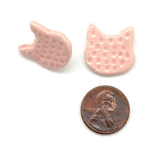 Load image into Gallery viewer, Colorful Ceramic Cat Stud Earrings - Fair Trade &amp; Handmade
