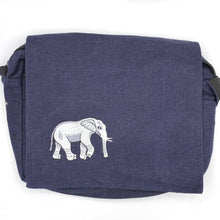 Load image into Gallery viewer, Cotton Messenger Bag with Elephant - Orange

