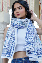 Load image into Gallery viewer, Deepa Block Print Sarongs: Blue Fish
