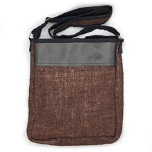 Load image into Gallery viewer, Vegan Recycled Inner Tube and Hemp Urban Crossbody Bag: Charcoal
