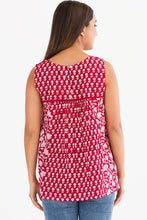 Load image into Gallery viewer, Pavitra Block Print Sleeveless Tops: Sky Blue / S/M
