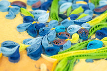 Load image into Gallery viewer, Artist Series - Quilled Irises, Van Gogh Greeting Card

