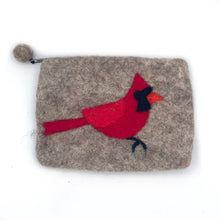 Load image into Gallery viewer, Cardinal Felt Coin Purse: Charcoal
