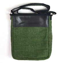 Load image into Gallery viewer, Vegan Recycled Inner Tube and Hemp Urban Crossbody Bag: Olive
