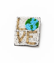 Load image into Gallery viewer, Bala Mani Beaded Love Mother Earth Brooch Pin - Handmade
