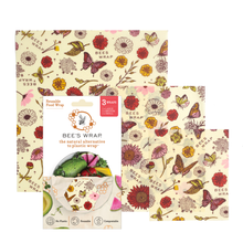 Load image into Gallery viewer, Bees Wrap Reusable Beeswax Food Wraps 3 Pack - Meadow Magic
