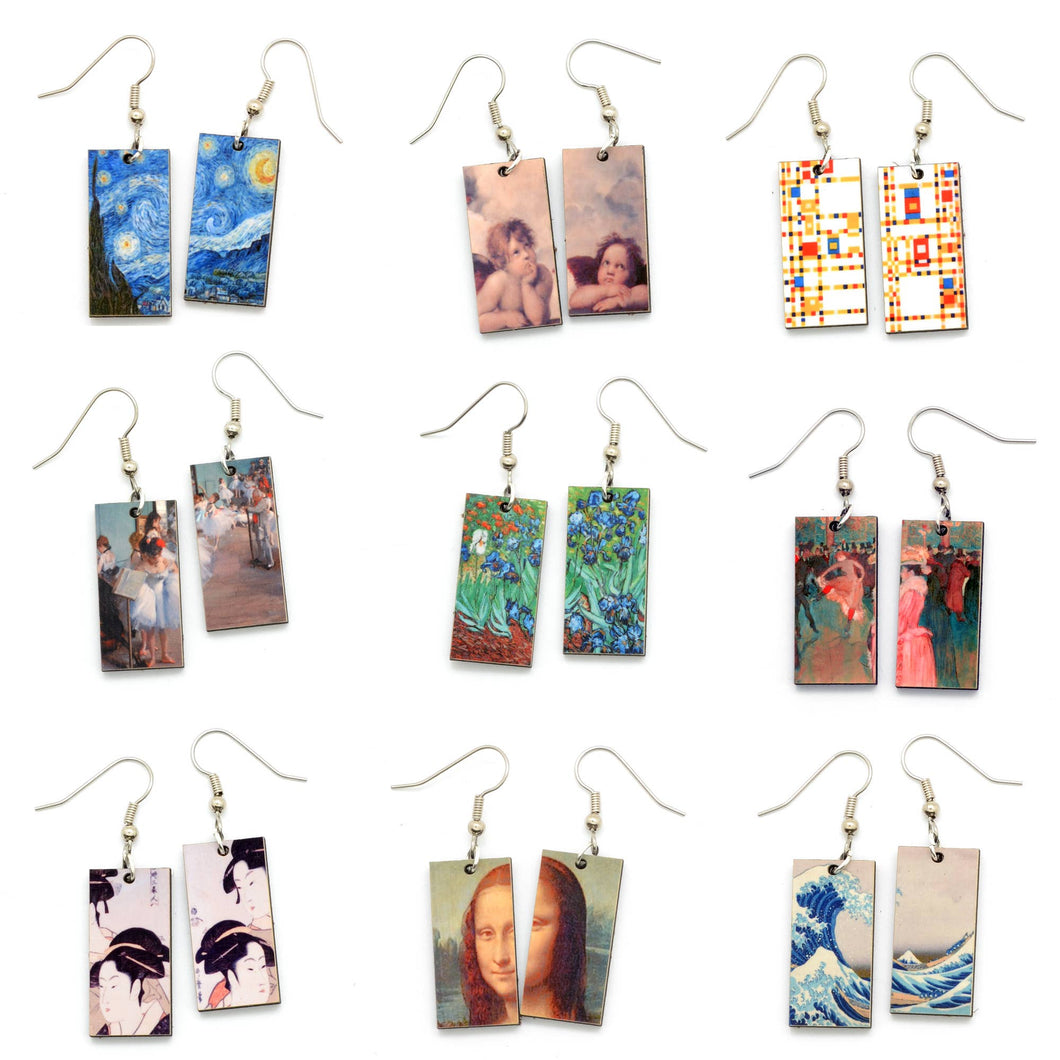 Famous Art Paintings Dangle Earrings - Assorted
