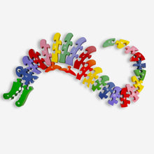 Load image into Gallery viewer, Wooden Puzzle Crocodile
