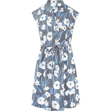 Load image into Gallery viewer, Retro Dress: Painted Floral - Charcoal-Organic: S
