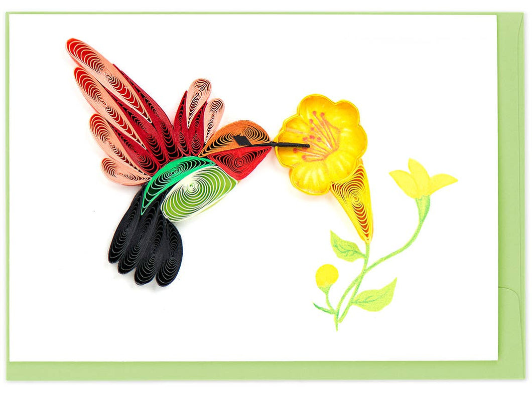 Hummingbird & Yellow Flowers Mini