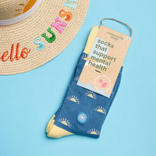 Load image into Gallery viewer, Socks that Support Mental Health (Rising Suns) - Small

