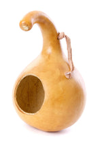 Load image into Gallery viewer, All Natural Calabash Gourd Bird House with Leather Hanging Loop
