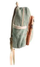 Load image into Gallery viewer, Hemp Cotton Backpack in Olive Green and Light Brown

